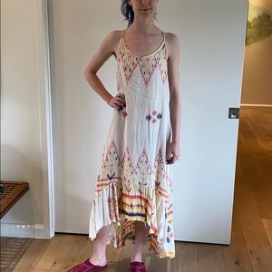 COPY - Indah white multi print Indian cotton maxi…